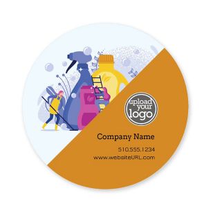 Cleaning Kit Sticker 3x3 Circle - Peru