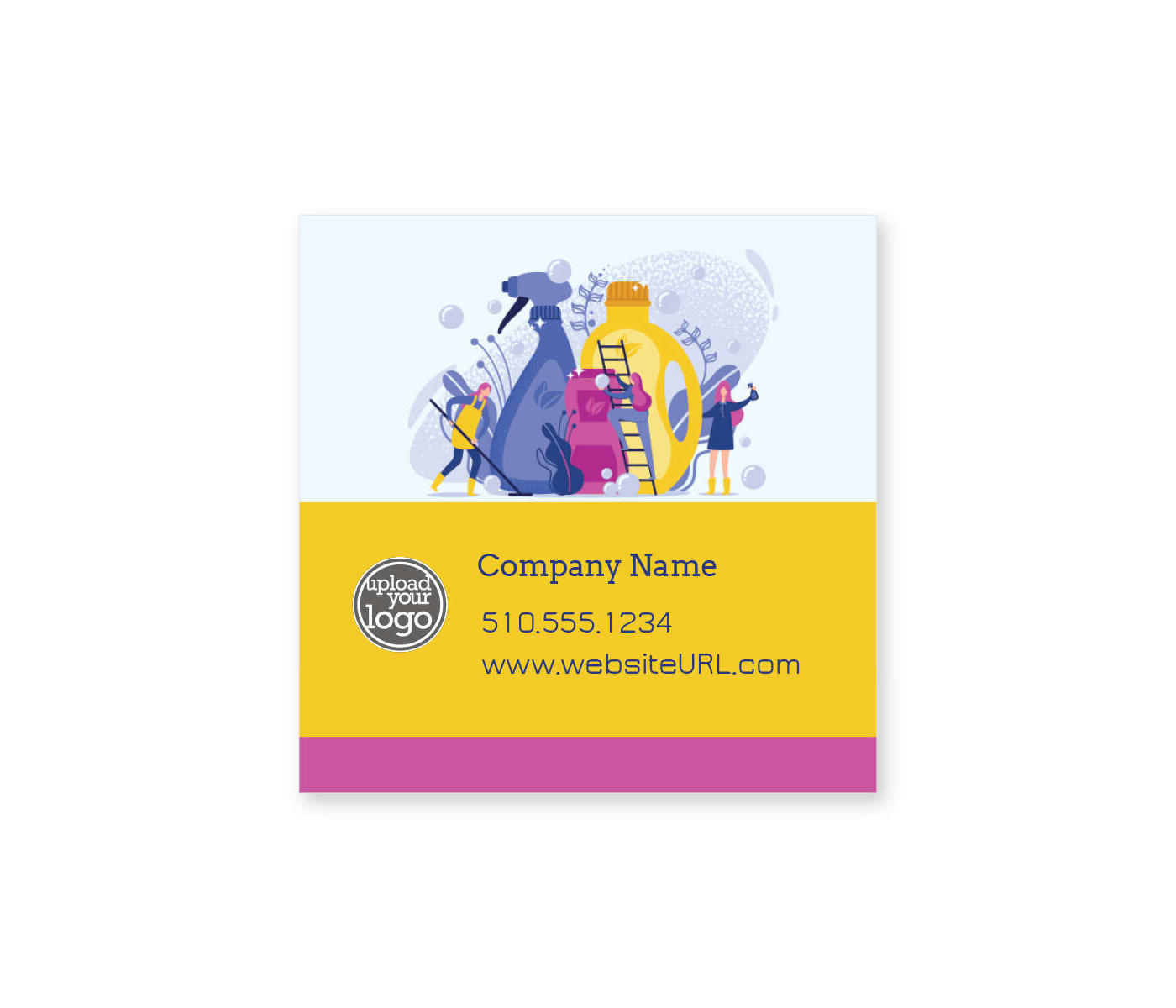 Cleaning Kit Sticker 2x2 Square