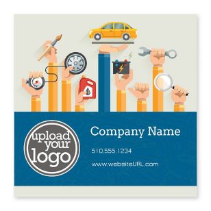 Car Services Sticker 4x4 Square - Venice Blue