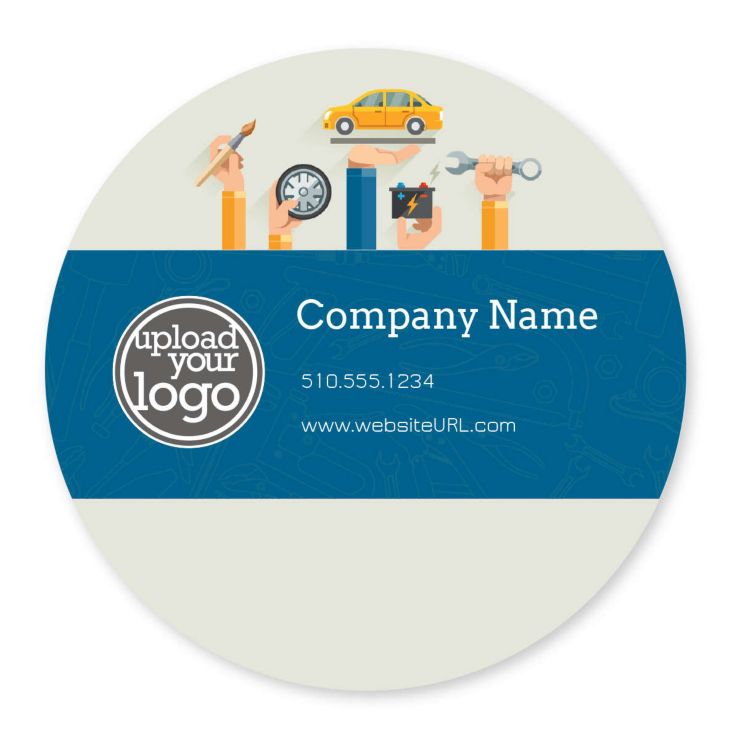 Car Services Sticker 4x4 Circle - Venice Blue