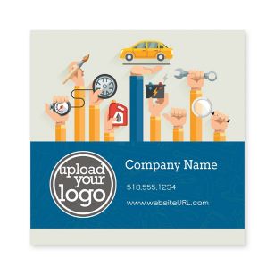 Car Services Sticker 3x3 Square - Venice Blue