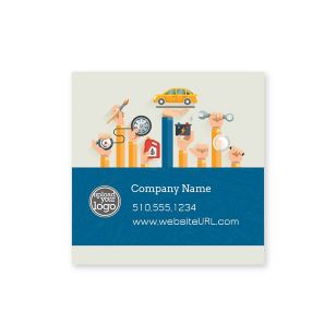 Car Services Sticker 2x2 Square - Venice Blue