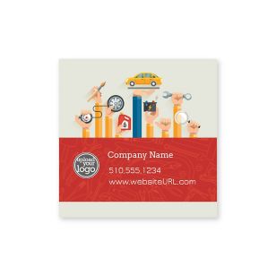 Car Services Sticker 2x2 Square - Red