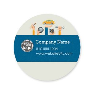 Car Services Sticker 2x2 Circle - Venice Blue