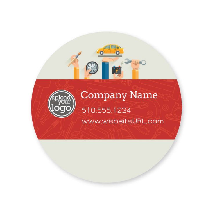 Car Services Sticker 2x2 Circle
