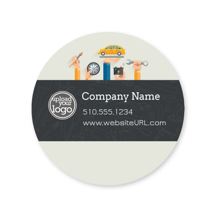 Car Services Sticker 2x2 Circle