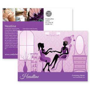 Beautician Postcard 5x7 Rectangle Horizontal - Eggplant