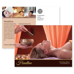 Beauty Spa Postcard 5x7 Rectangle Horizontal - Royal Maroon