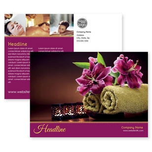 Beauty Spa Postcard 5x7 Rectangle Horizontal - Hibiscus