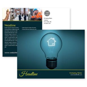 Electric Bulb Postcard 5x7 Rectangle Horizontal - Venice Blue