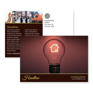 Electric Bulb Postcard 4x6 Rectangle Horizontal - Heath Red