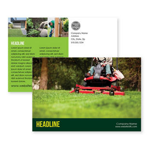 Garden Landscaping Postcard 4x6 Rectangle Horizontal - Verdun Green