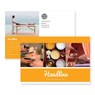 Relaxation Spa Postcard 4x6 Rectangle Horizontal - Orange Peel