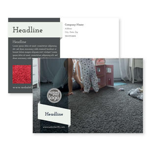 Modular Carpet Postcard 4x6 Rectangle Horizontal - Charcoal