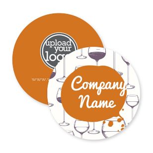 Merlot to Go Coaster 3-5/8" Circle - Citrus Orange