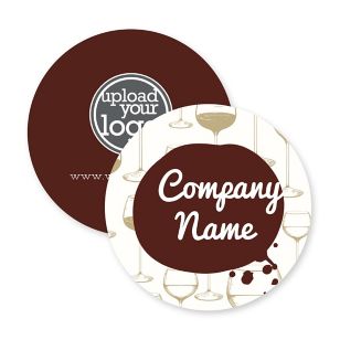 Merlot to Go Coaster 3-5/8" Circle - Merlot Red