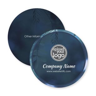 Green Fresh Coaster 3-5/8" Circle - Blue Stratos