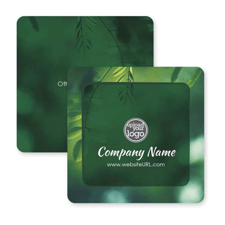Green Fresh Coaster 3-1/2" Round Corner Square - Jewel