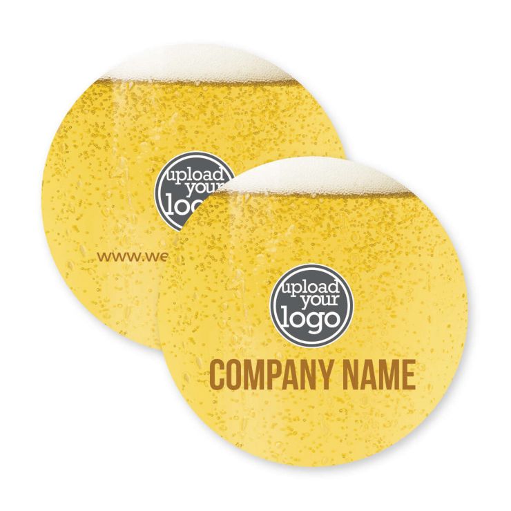 Fresh Brewed Beer Coaster 3-5/8" Circle