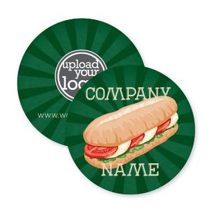 Sub Shoppe Coaster 3-5/8" Circle - Verdun Green