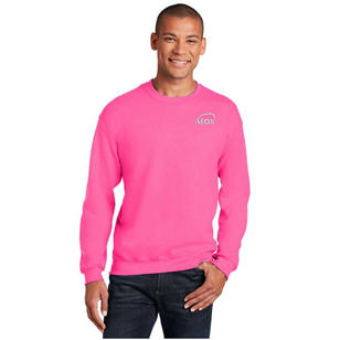 Gildan Heavy Blend Crewneck Sweatshirt - Dark/Colors - Pink, Safety