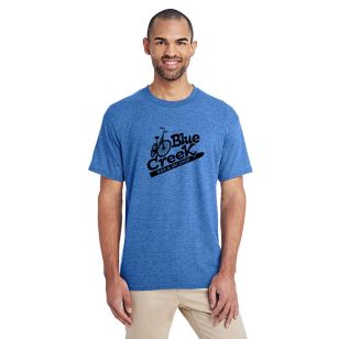 Gildan Ultra Blend 50/50 Crew Neck Tee - Dark/Color - Blue, Heather Sport Royal