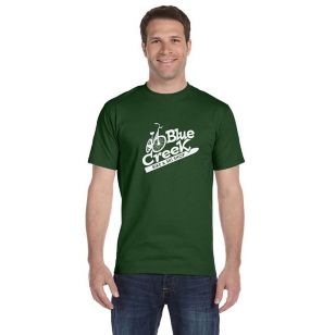 Gildan Ultra Blend 50/50 Crew Neck Tee - Dark/Color - Green, Sport Dark