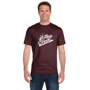 Gildan Ultra Blend 50/50 Crew Neck Tee - Dark/Color - Maroon, Sport Dark