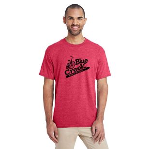 Gildan Ultra Blend 50/50 Crew Neck Tee - Dark/Color - Red, Heather Sport Scarlet