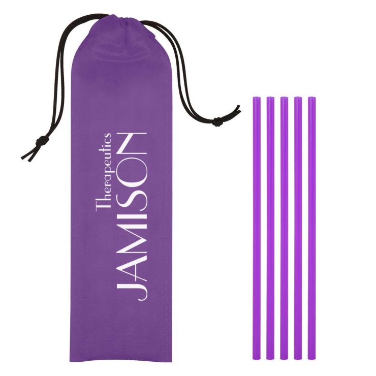 5-Pack On-The-Go Straws w/ Pouch