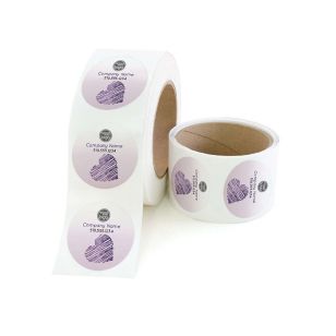 Squiggly Heart 2"x2" Circle - Eggplant