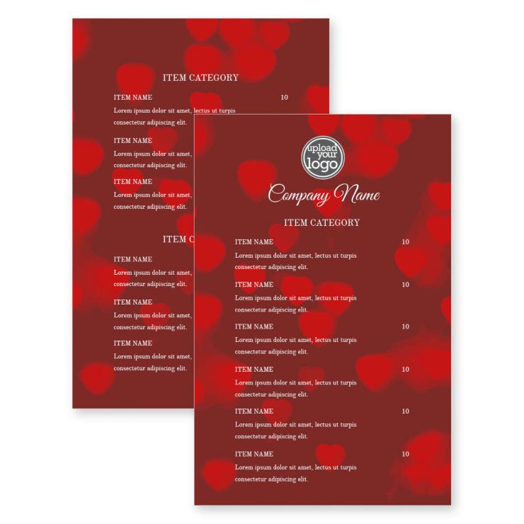 Food is Love 5-1/2"x8-1/2" Rectangle Vertical - Red