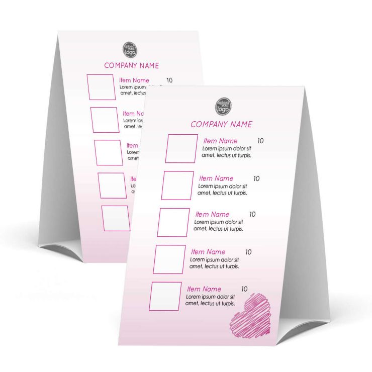 Squiggly Heart 4" x 6" Rectangle Vertical - Hibiscus