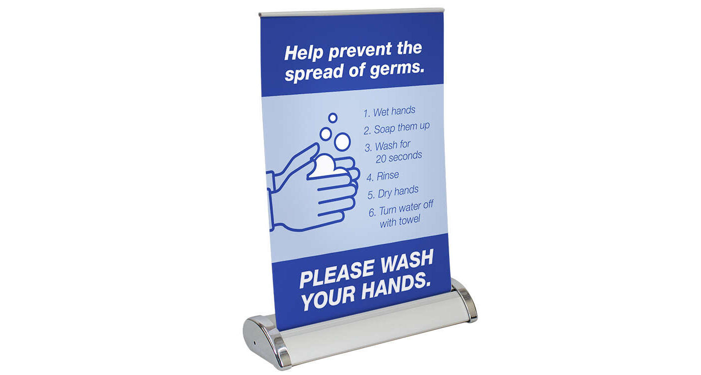 Small Mini Promo Retractor Kit - Wash Hands Stock Art - Stock Design