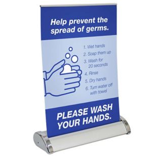 Small Mini Promo Retractor Kit - Wash Hands Stock Art - Stock Design