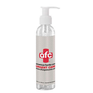 8 oz Clear Sanitizer in Clear Bottle with Pump - Clear