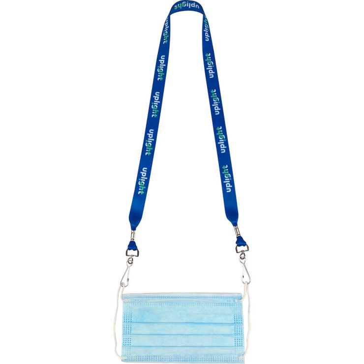 Face Mask Retainer with J Hooks Full Color - White