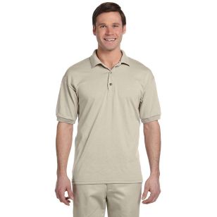 Gildan 50/50 Adult Jersey Polo - Dark/Color - Sand