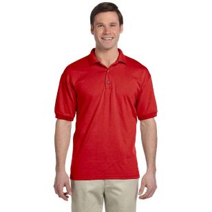 Gildan 50/50 Adult Jersey Polo - Dark/Color - Red