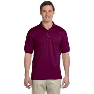 Gildan 50/50 Adult Jersey Polo - Dark/Color - Maroon