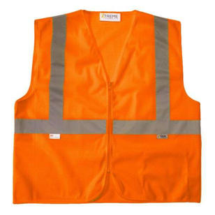 Xtreme Visibility Value Class 2 Zip Mesh Vest - Orange - Orange