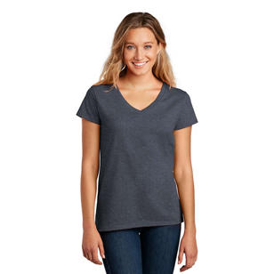 District ® Women’s Re-Tee ® V-Neck - Blue, Navy Heathered