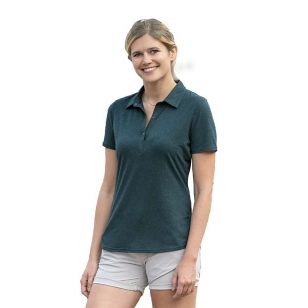 Womens Vansport Planet Polo - Green, Rainforest