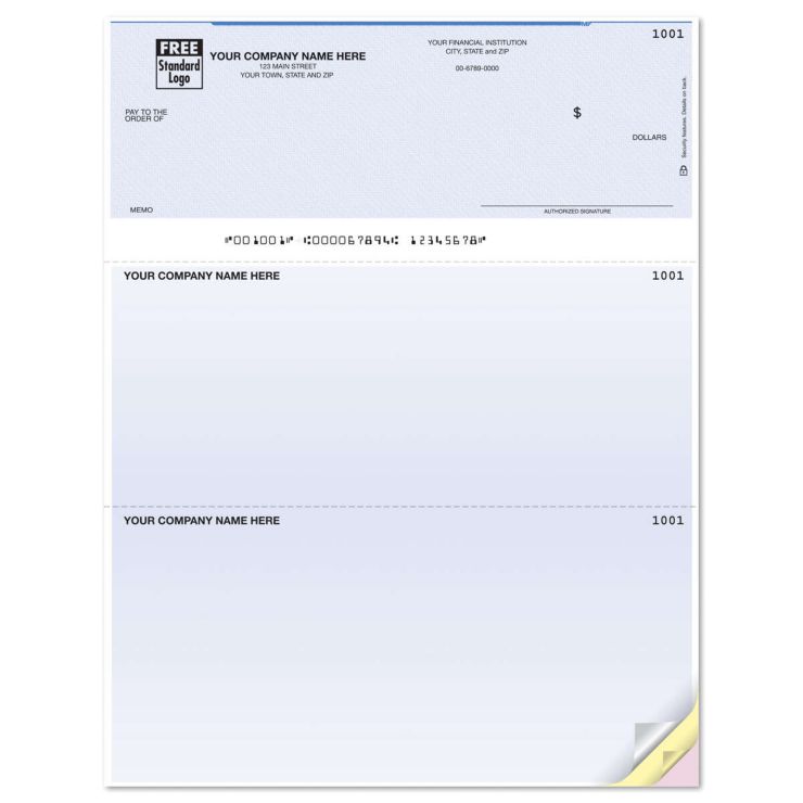 Unlined - Top Laser business checks 1-Part