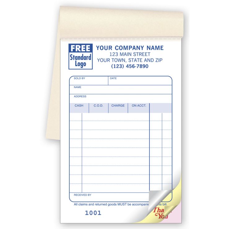 Multi-Purpose Classic Sales Books, Pocket Size 2-Part