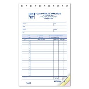 Sales Slips, Classic Design, Large Format 2-Part