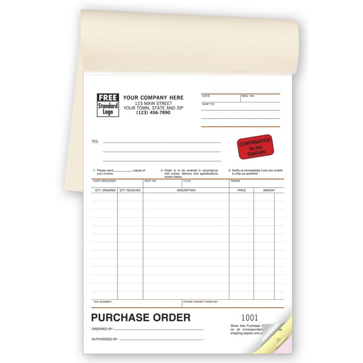 Purchase Orders, Classic Design, Booked 2-Part