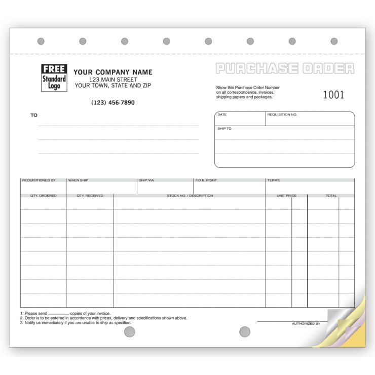 Purchase Orders, Classic Design, Small Format 2-Part