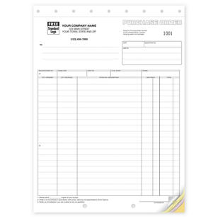 Purchase Orders, Classic Design, Large Format 2-Part
