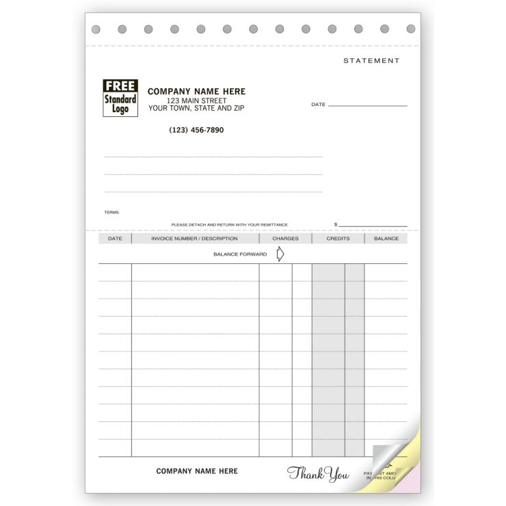 Classic Lined Statements 2-Part